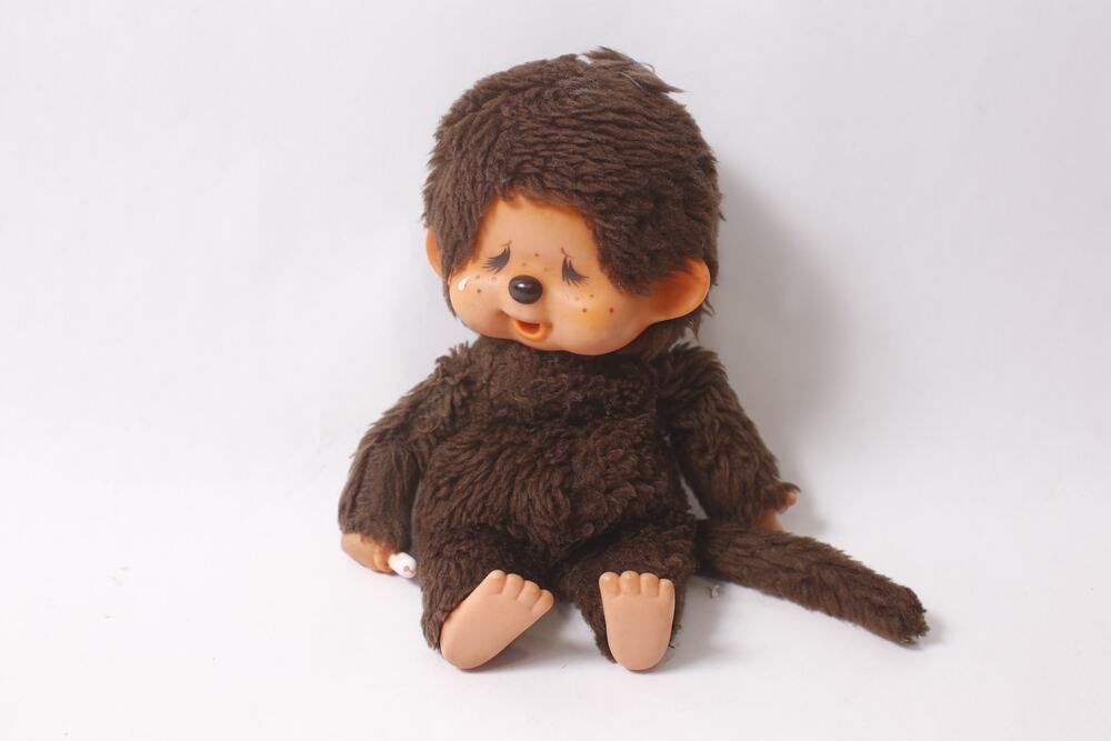 1970s Japan Sekiguchi Monchhichi Baby Monkey Plush Toy ~ 260730-WH 511